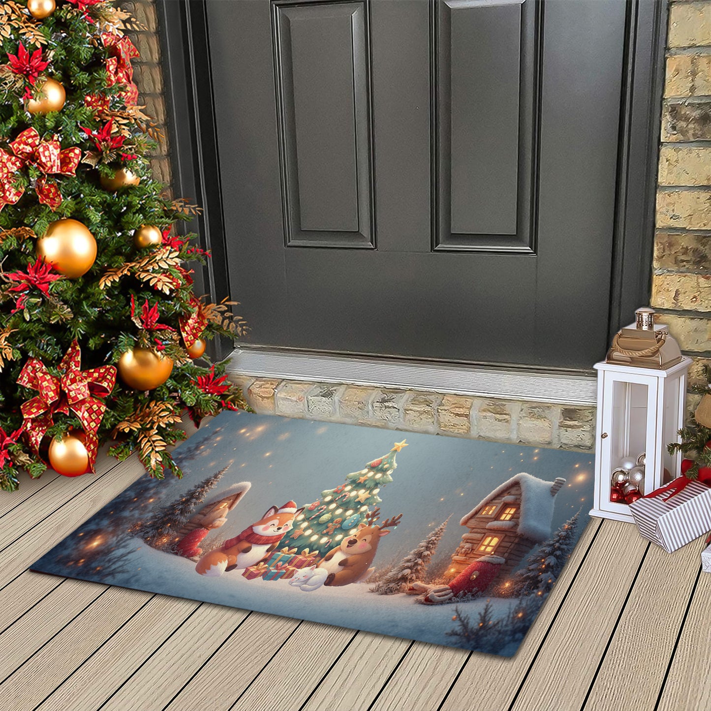 Christmas Animal Welcome Doormat