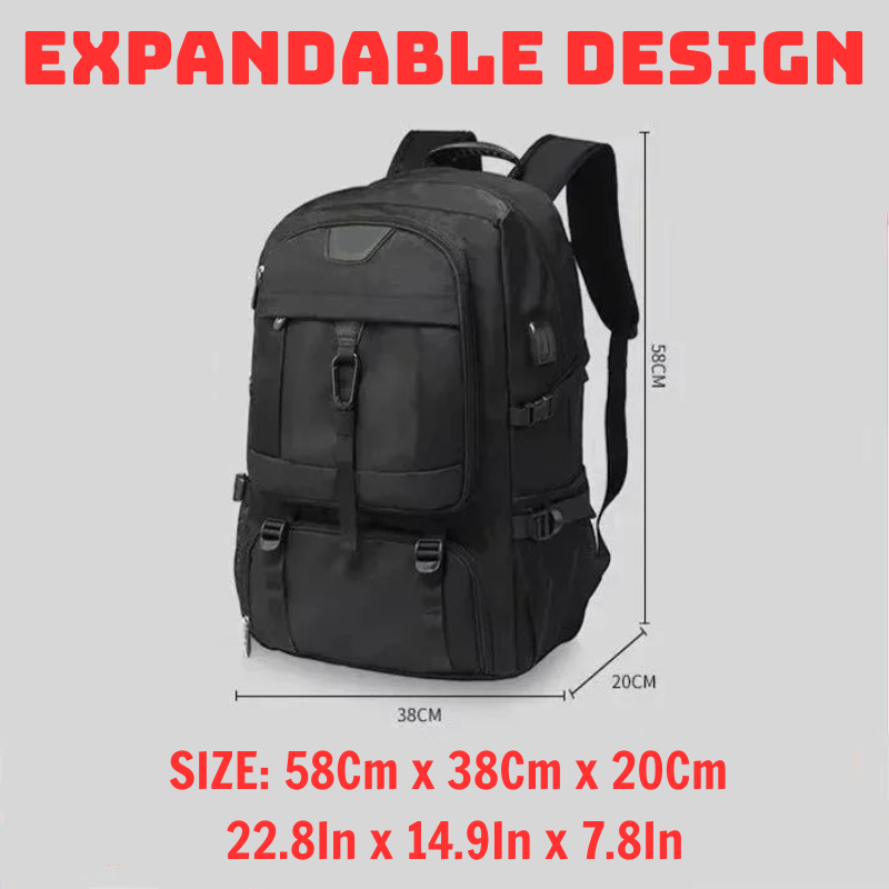 80L Large Travel Backpack – Expandable, Waterproof & Multi-Functional