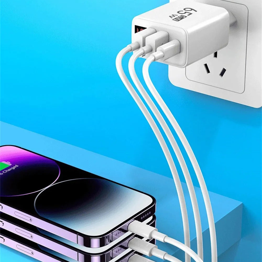 Anker - 65W GaN 3 Port Fast Charger