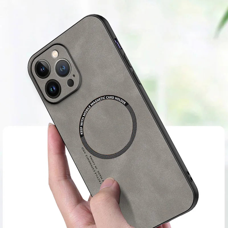 Vintage Sheepskin Leather MagSafe IPhone Case