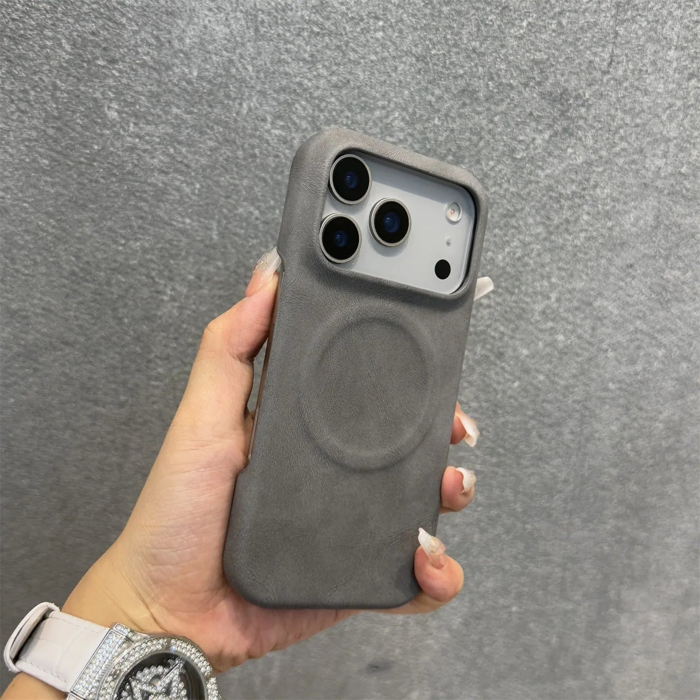 Handcrafted Sheepskin Feel Magnetic IPhone Case