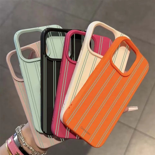 Green Stripe Lichee iPhone Case