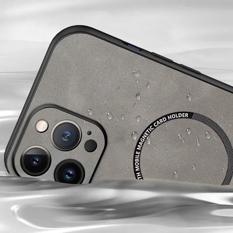 Vintage Sheepskin Leather MagSafe IPhone Case