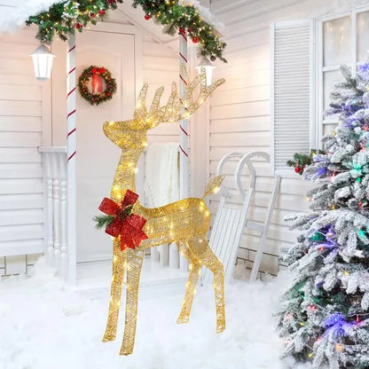3D Lighted Reindeer – 1 Piece With 90 LED Lights
