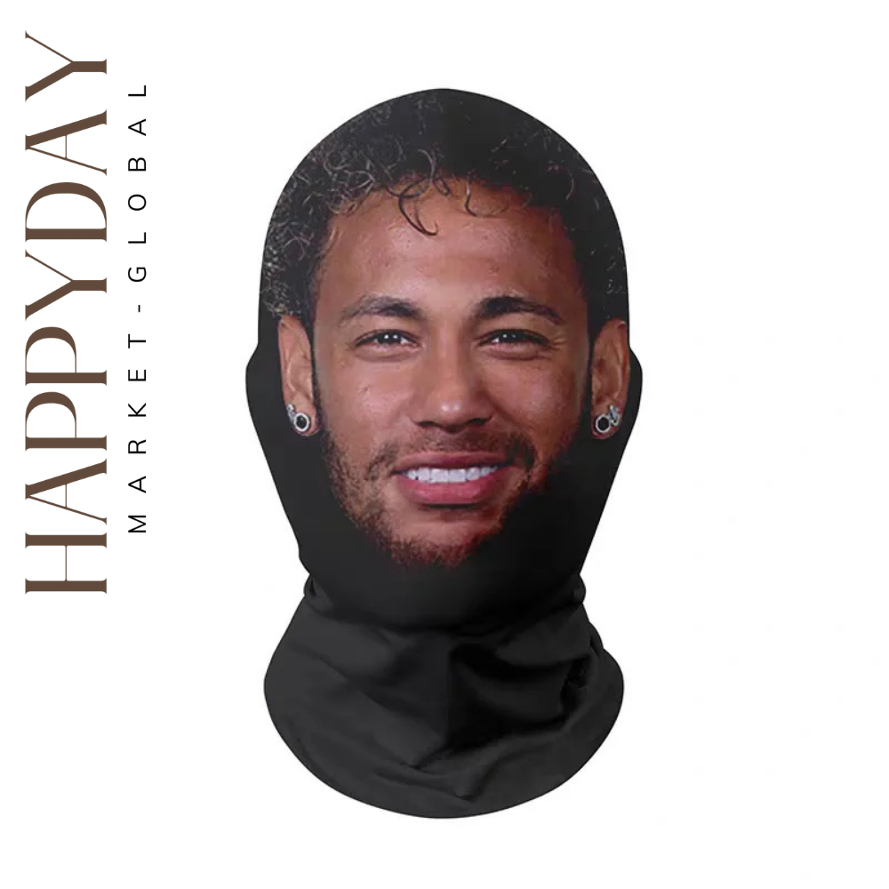 3D Printed Full Face Mask – Breathable Elastic Mesh Cosplay Headwear for Men & Women | Novelty Party Props & Tricky Hood