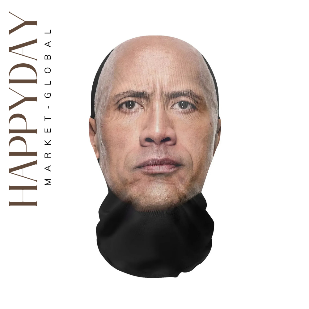 3D Printed Full Face Mask – Breathable Elastic Mesh Cosplay Headwear for Men & Women | Novelty Party Props & Tricky Hood