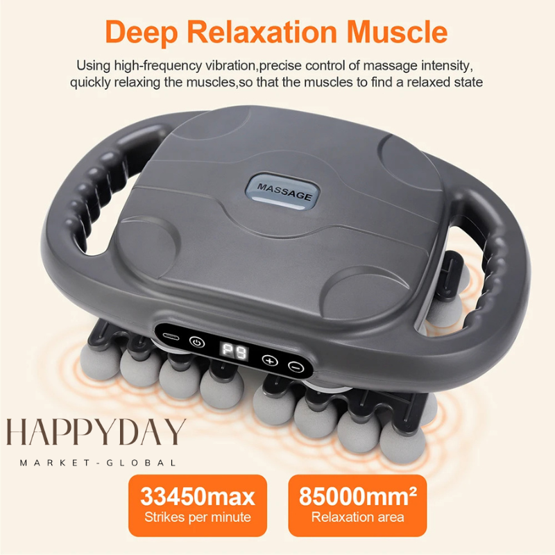 HAPPYDAY - 42-Heads Fascia Gun – Professional Deep Tissue Muscle Massager