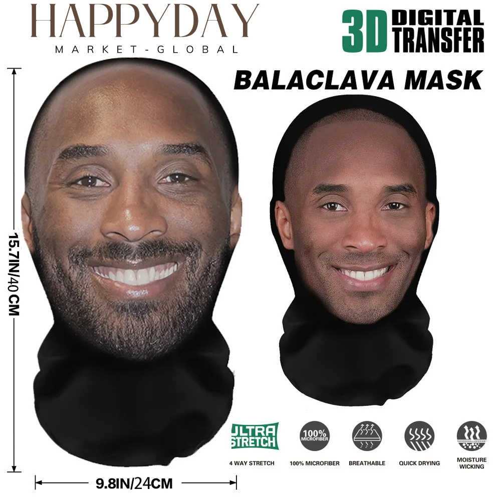 3D Printed Full Face Mask – Breathable Elastic Mesh Cosplay Headwear for Men & Women | Novelty Party Props & Tricky Hood