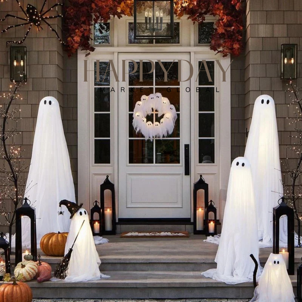 Lit Ghosts Wreath
