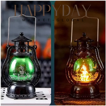 Retro Pumpkin Lantern – LED Halloween Oil Lamp Decoration (4.9")