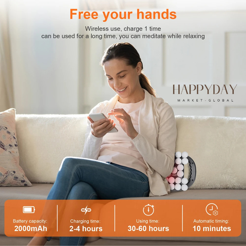 HAPPYDAY - 42-Heads Fascia Gun – Professional Deep Tissue Muscle Massager