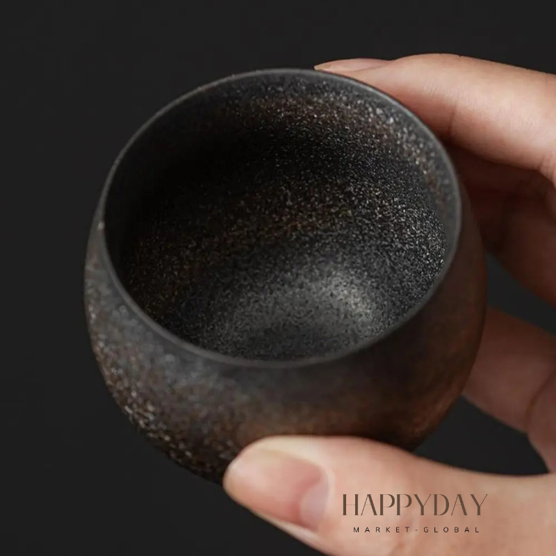 HAPPYDAY - Teaware Japanese Stoneware Tea Cup – Handmade Retro Master Cup