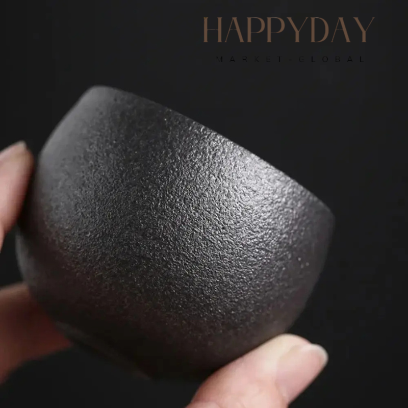 HAPPYDAY - Teaware Japanese Stoneware Tea Cup – Handmade Retro Master Cup