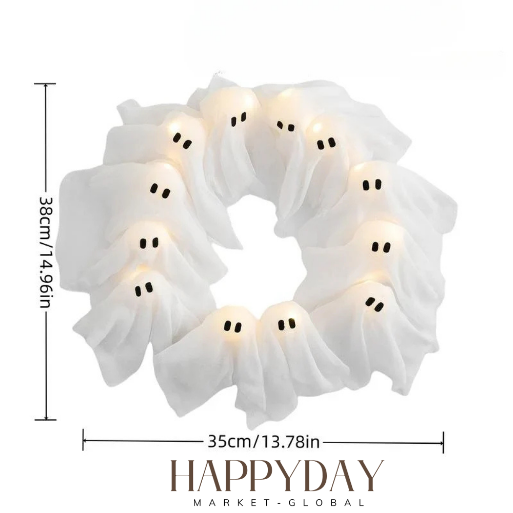 Lit Ghosts Wreath