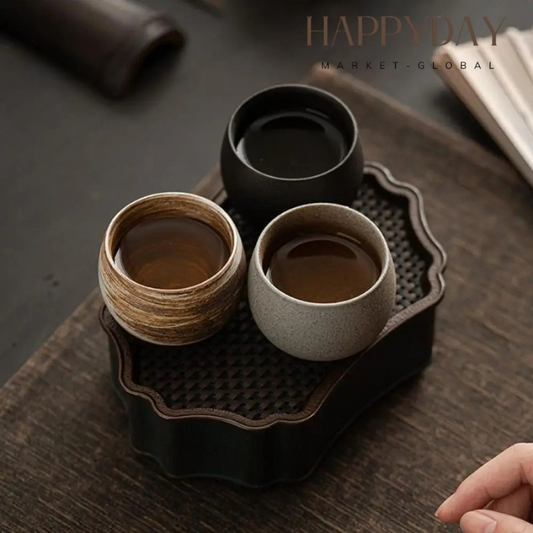 HAPPYDAY - Teaware Japanese Stoneware Tea Cup – Handmade Retro Master Cup