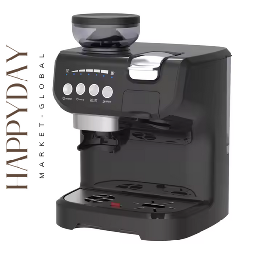HAPPYDAY - Professional Espresso Coffee Maker Capsule Coffee Machine with Grinder