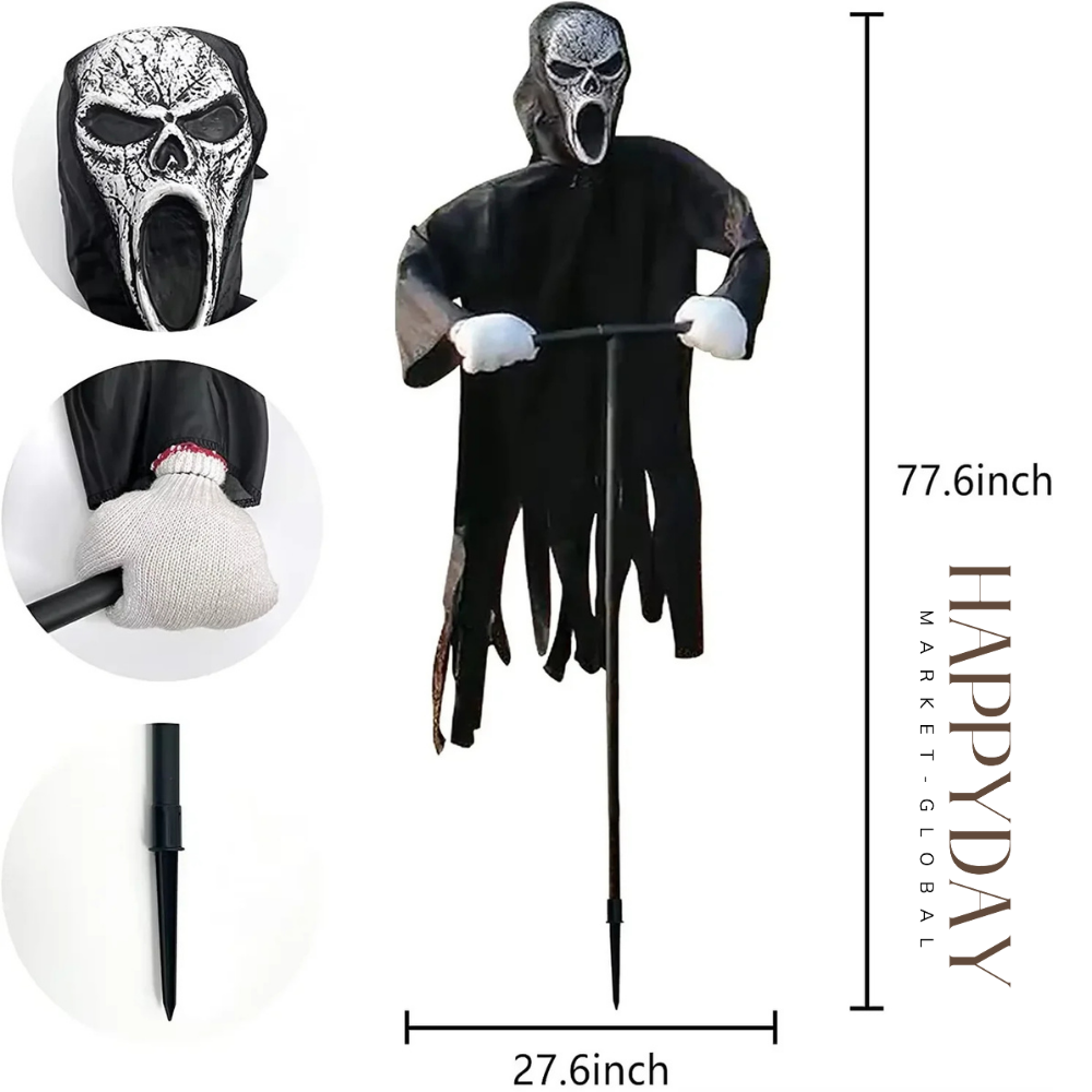 Ghostface Scarecrow – Haunting Garden Halloween Decor