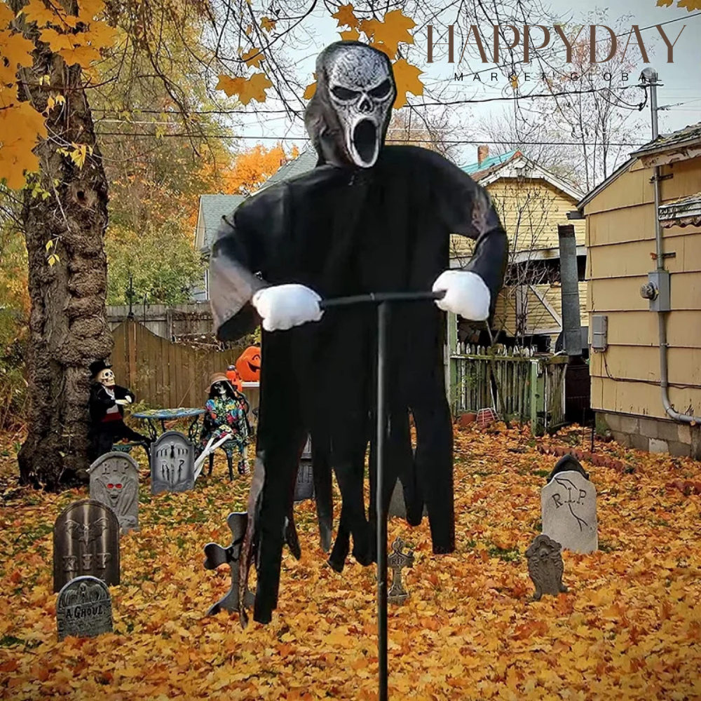 Ghostface Scarecrow – Haunting Garden Halloween Decor