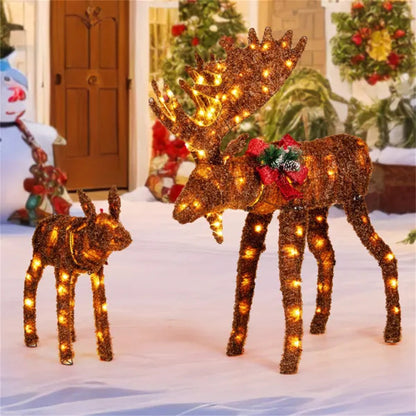 3D Moose Christmas Decoration – 2 Piece With 170 LED Lights