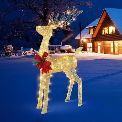 3D Lighted Reindeer – 1 Piece With 90 LED Lights