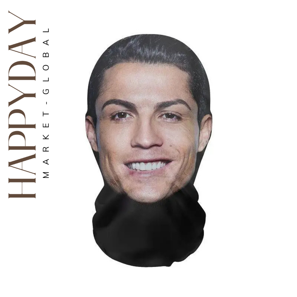 3D Printed Full Face Mask – Breathable Elastic Mesh Cosplay Headwear for Men & Women | Novelty Party Props & Tricky Hood