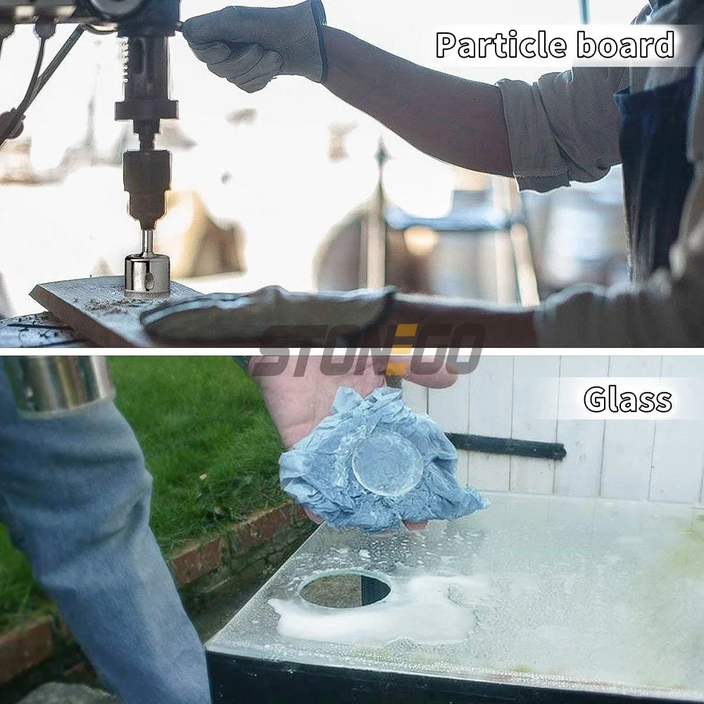 💎10PCS Diamond-Coated Hole Saw Drill Bit Set