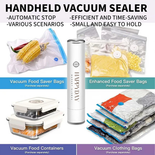 HAPPYDAY - Portable Mini Vacuum Sealer – Automatic Handheld Vacuum Pump for Food Preservation