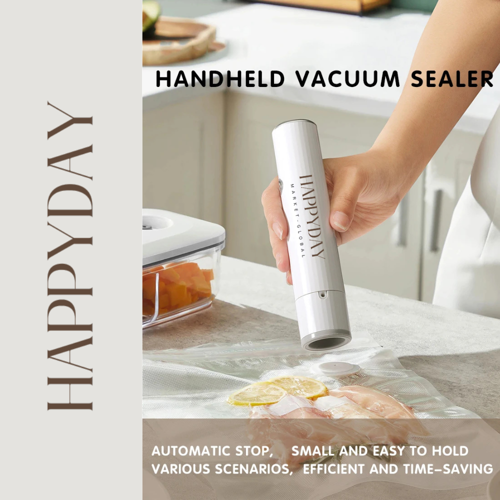 HAPPYDAY - Portable Mini Vacuum Sealer – Automatic Handheld Vacuum Pump for Food Preservation