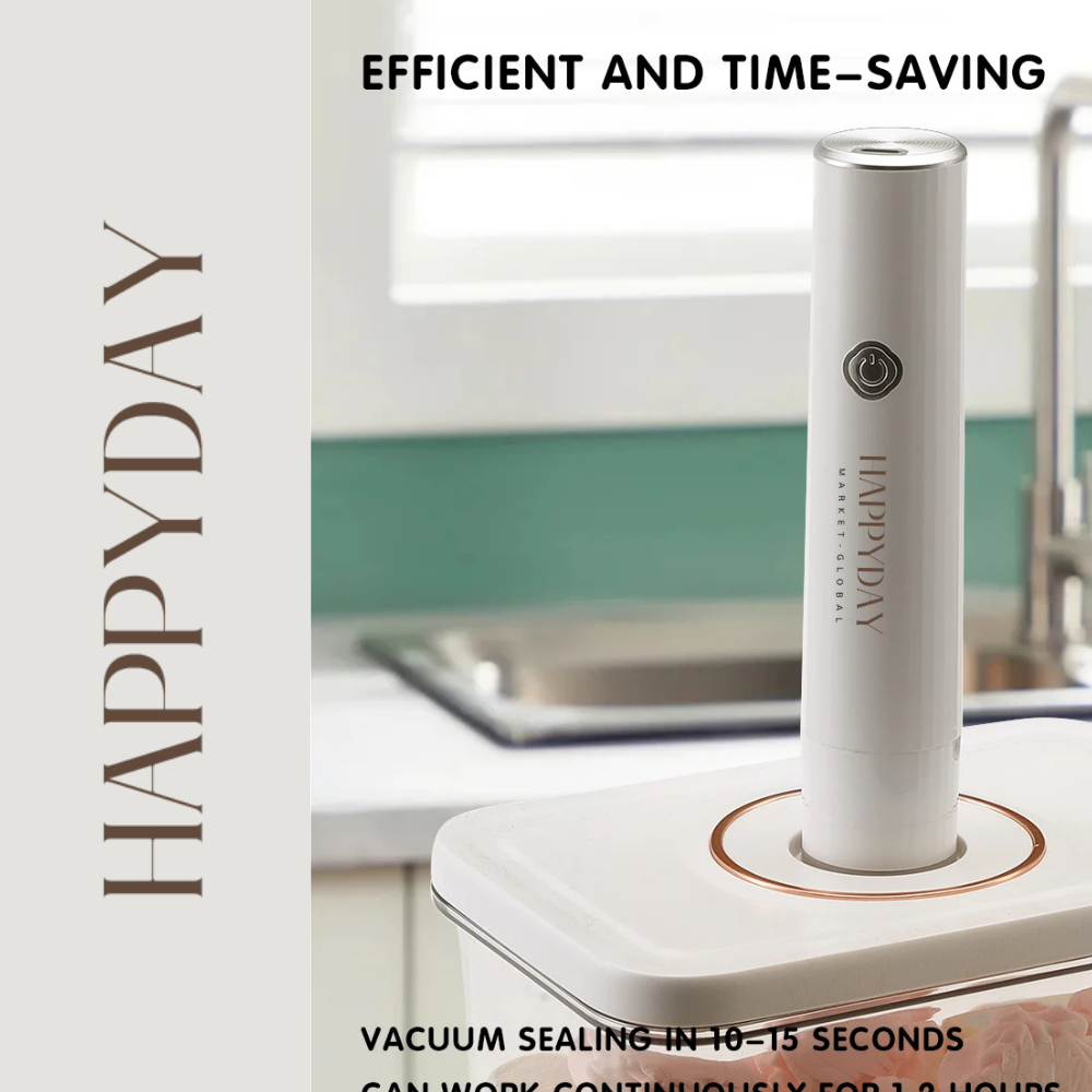 HAPPYDAY - Portable Mini Vacuum Sealer – Automatic Handheld Vacuum Pump for Food Preservation