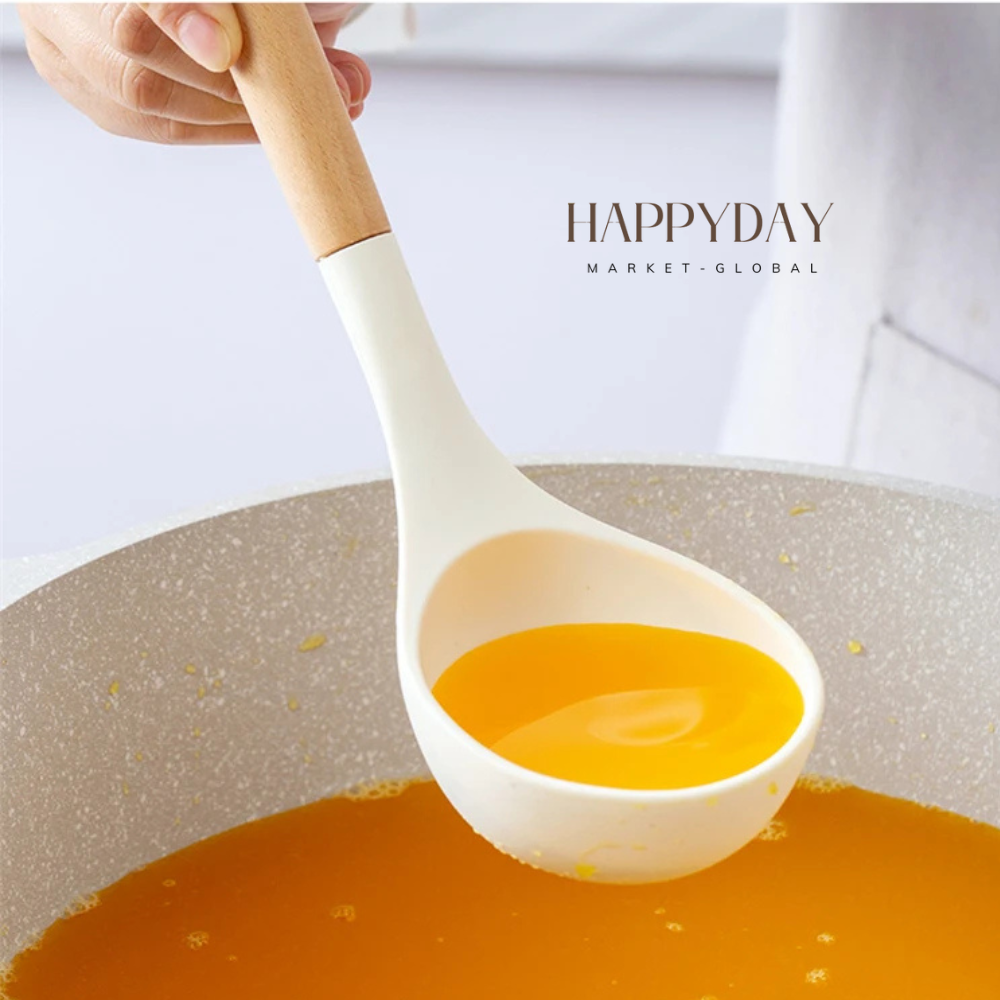 HAPPYDAY - 12 Pcs Silicone Kitchen Utensils Set - Heat Resistant, Non-Stick Cooking Tools