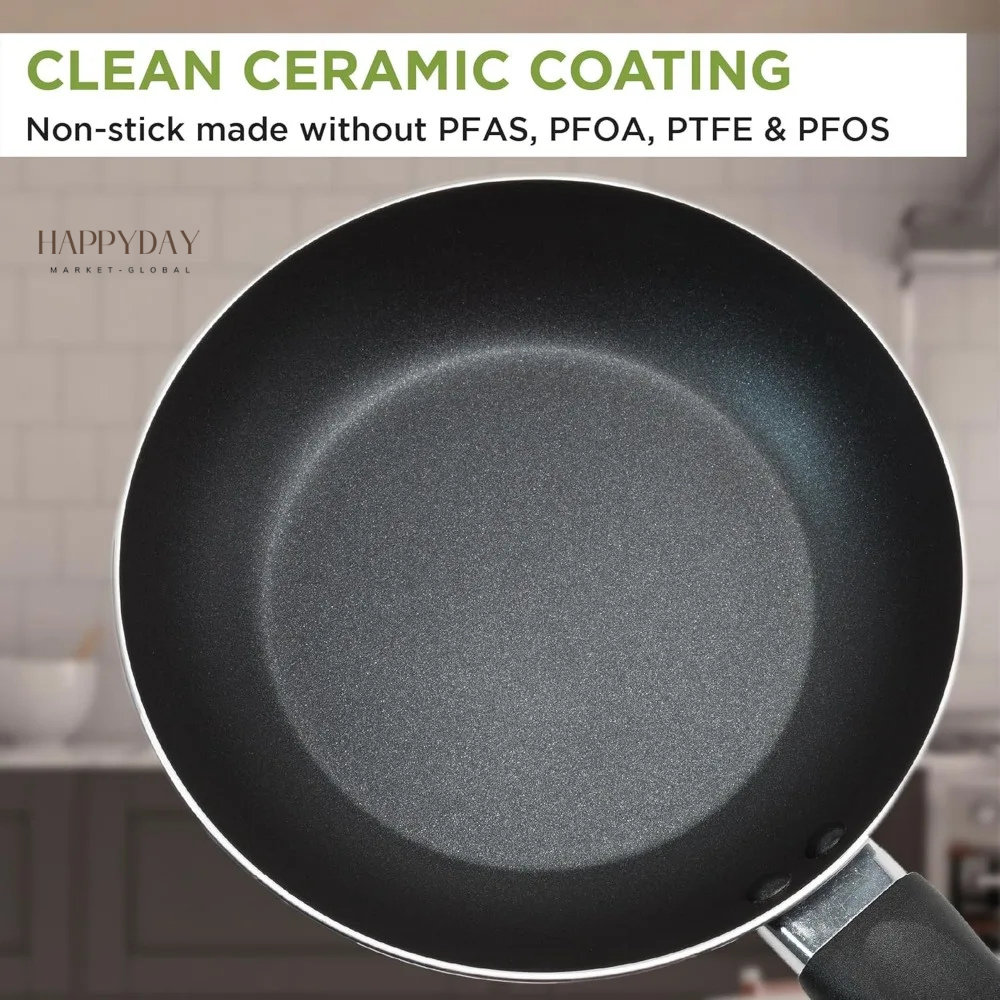 HAPPYDAY - Ceramic Nonstick Cookware Set 26 Piece