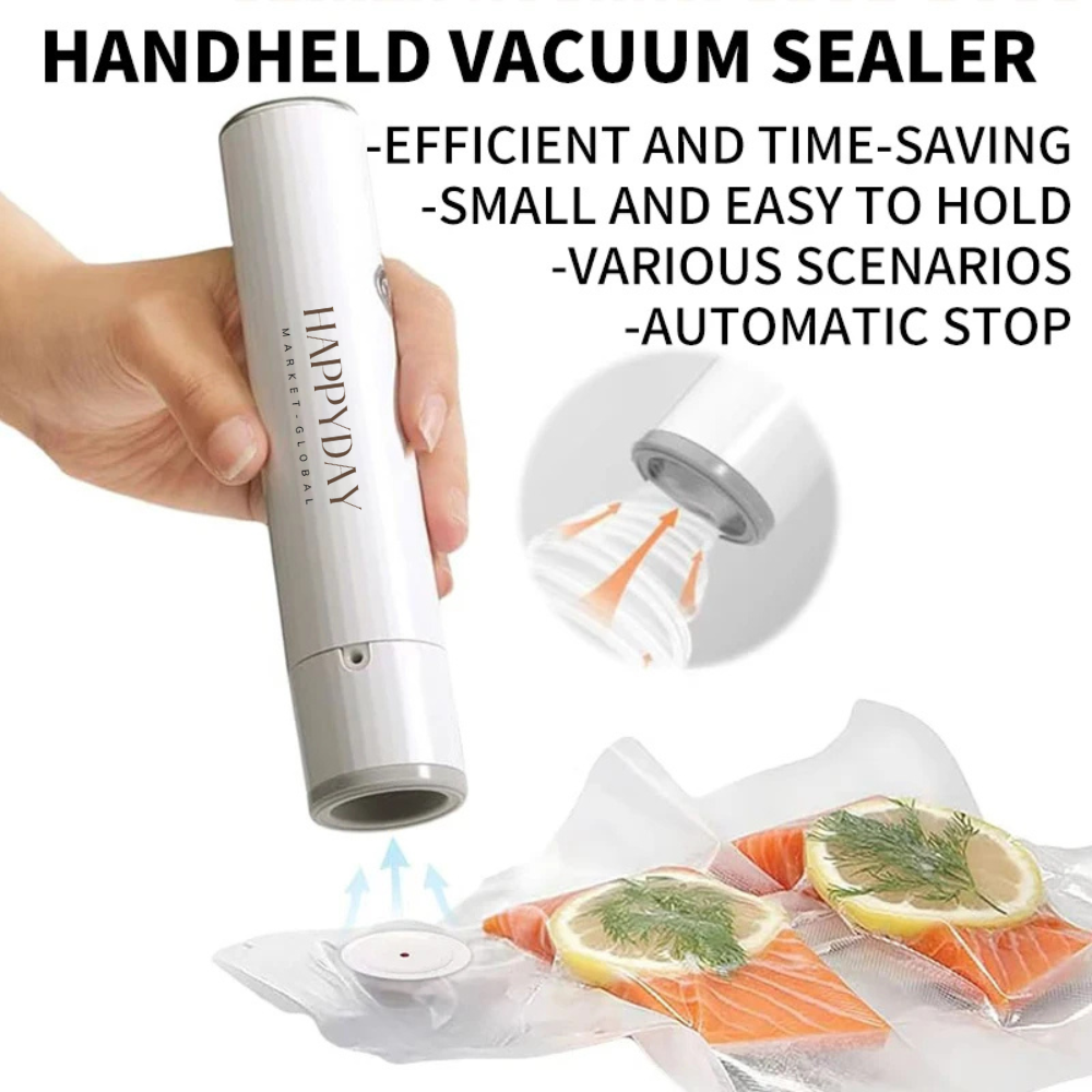 HAPPYDAY - Portable Mini Vacuum Sealer – Automatic Handheld Vacuum Pump for Food Preservation
