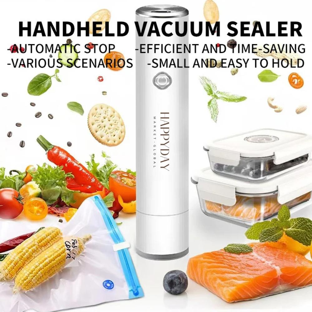 HAPPYDAY - Portable Mini Vacuum Sealer – Automatic Handheld Vacuum Pump for Food Preservation
