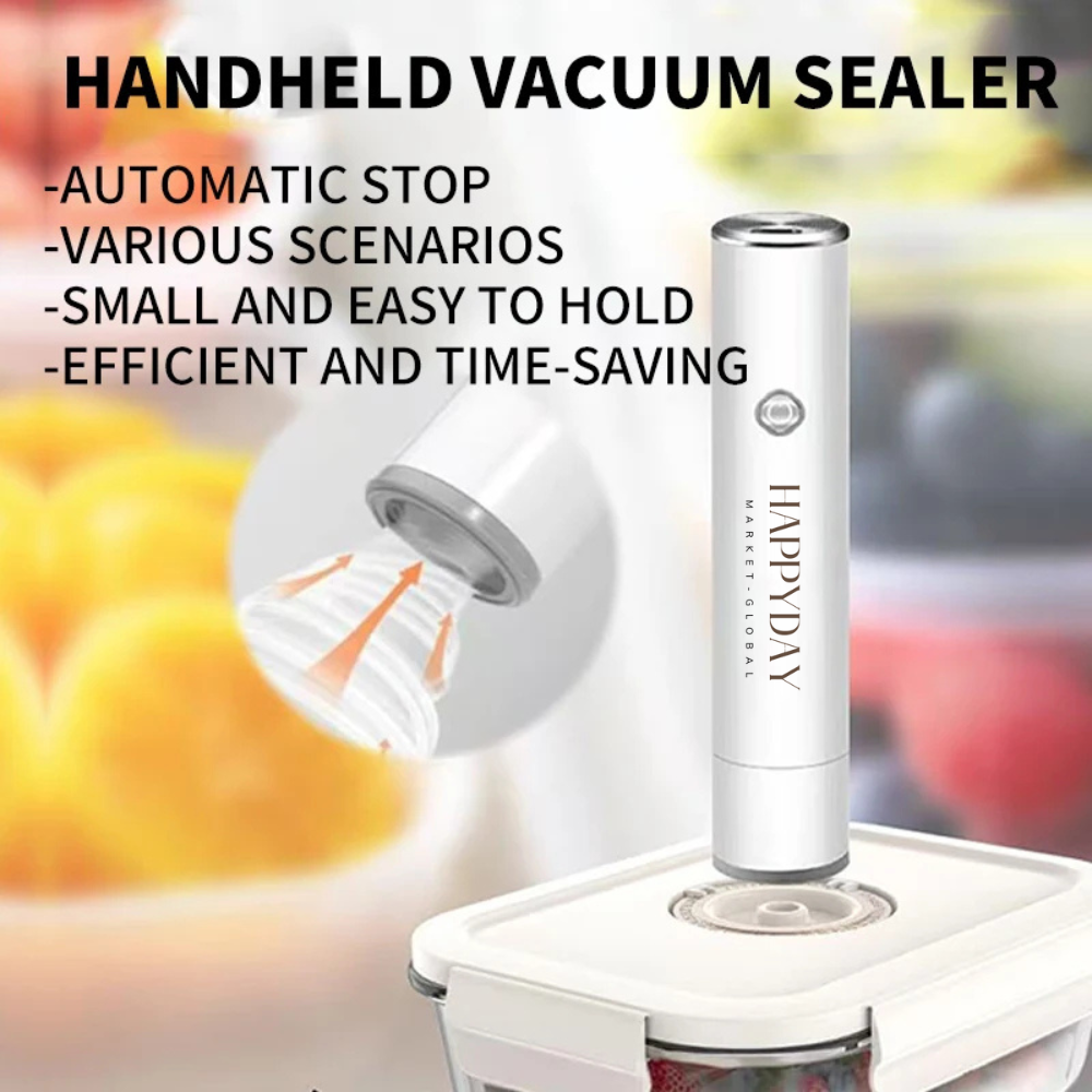 HAPPYDAY - Portable Mini Vacuum Sealer – Automatic Handheld Vacuum Pump for Food Preservation