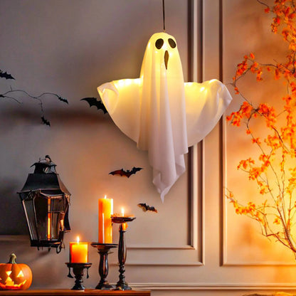 LED Hanging Ghost Lights – Spooky Halloween Decor