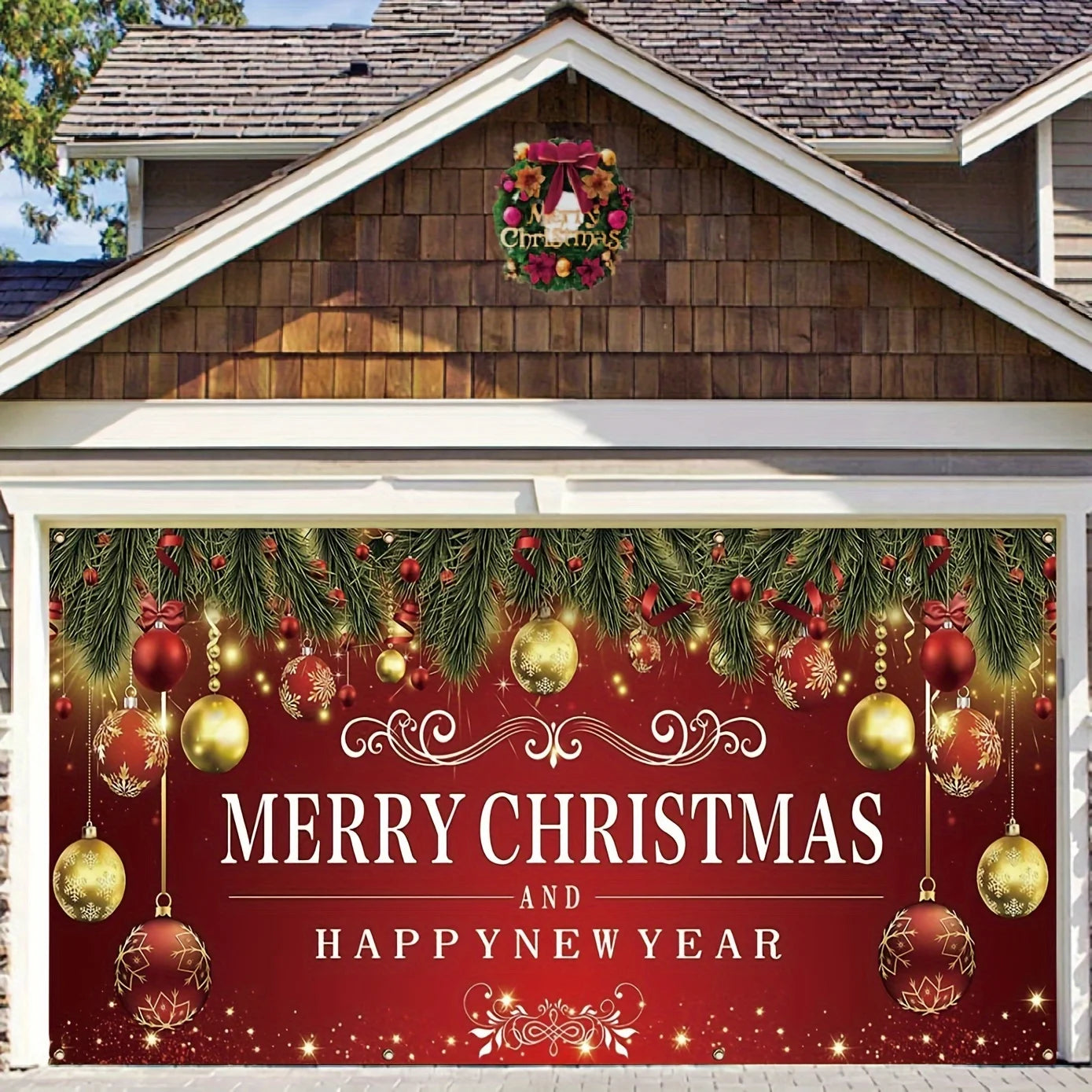 Merry Christmas Garage Banner