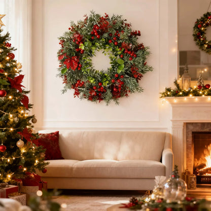 Christmas Berry Wreath | 40Cm - 15.74In