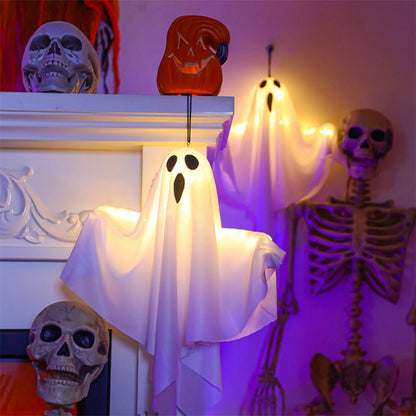 LED Hanging Ghost Lights – Spooky Halloween Decor