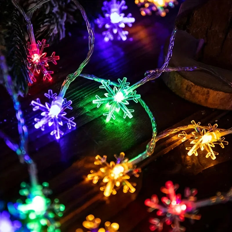 3M Snowflake LED String Curtain Lights