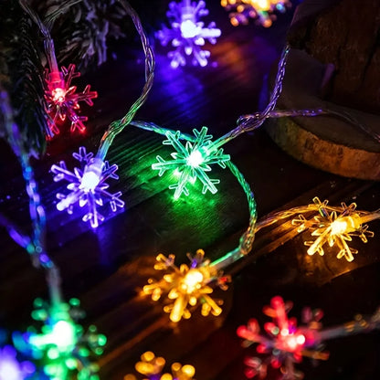 3M Snowflake LED String Curtain Lights