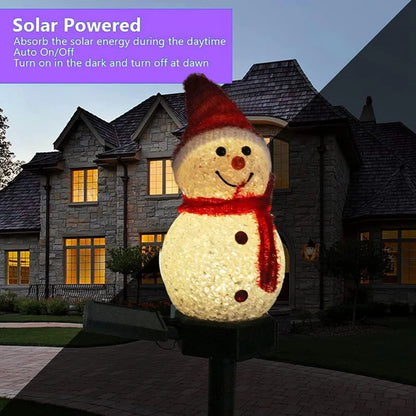 Snowman Solar Garden Light