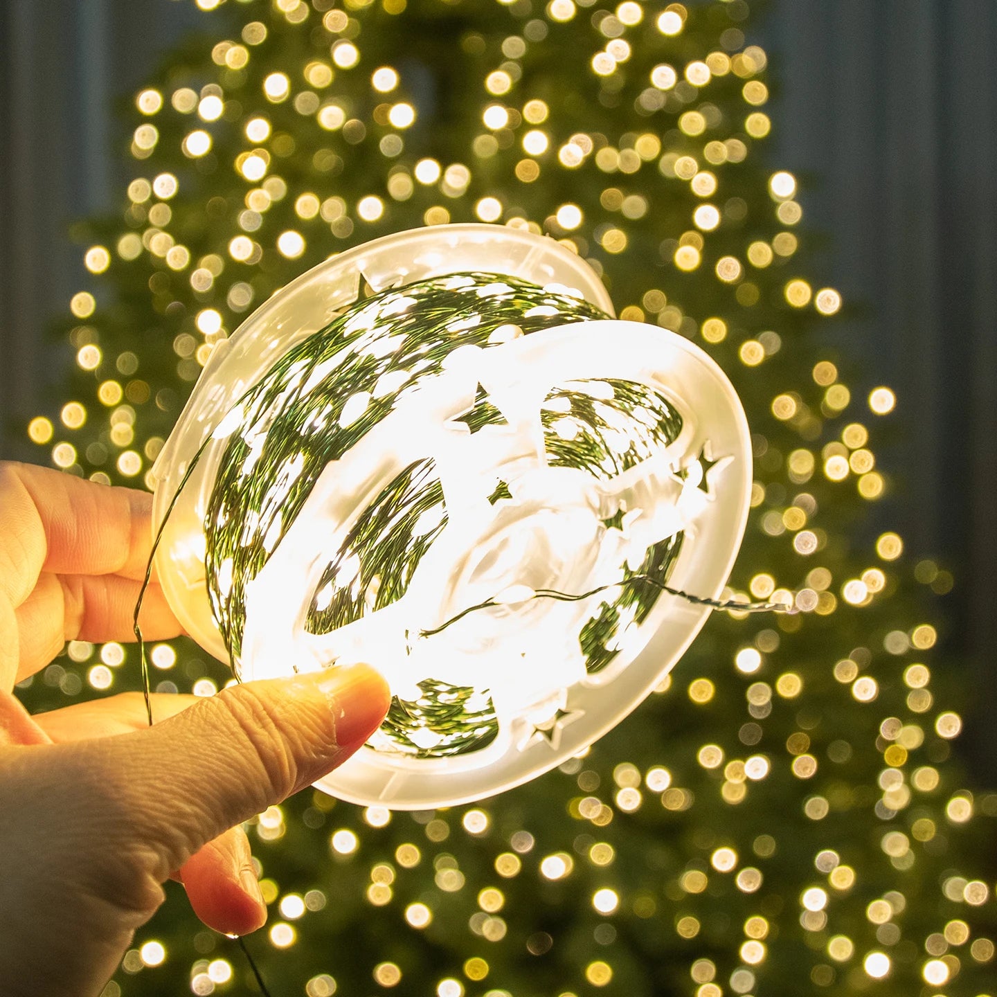 Twinkle Star Green Wire Christmas Fairy Lights