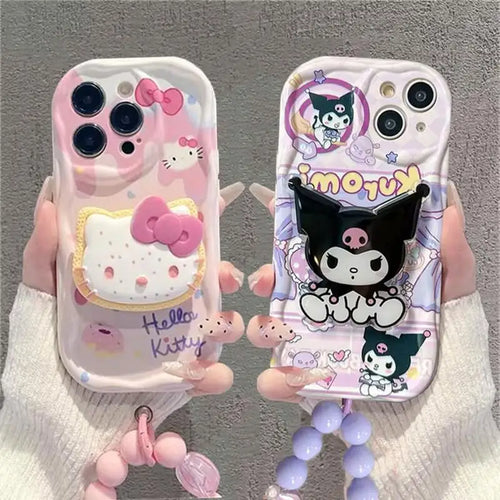 Kuromi x Hello Kitty Bracelet IPhone Case