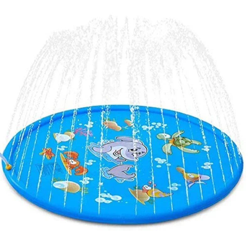 Summer Dog Splash Sprinkler Pad – Outdoor Pet Pool Water Play Mat for Dogs & Kids (100/150/170cm)
