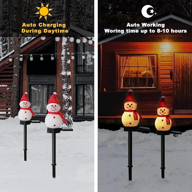 Snowman Solar Garden Light
