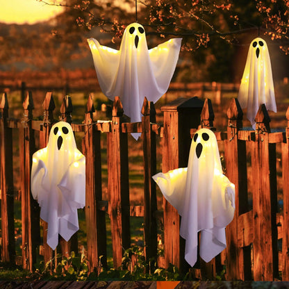 LED Hanging Ghost Lights – Spooky Halloween Decor