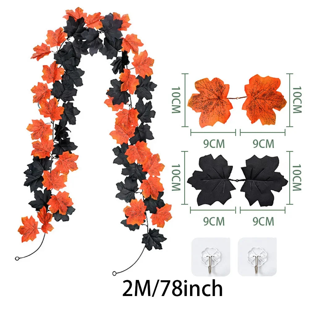 2M/78In - Artificial Fall Maple Leaf Garland