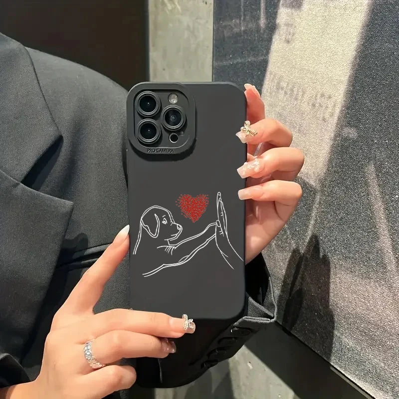 Cat Dog High Five Silicone IPhone Case