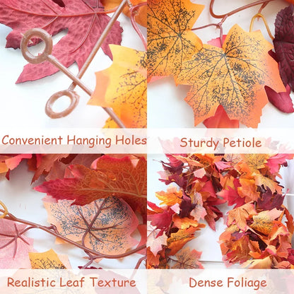 2M/78In - Artificial Fall Maple Leaf Garland