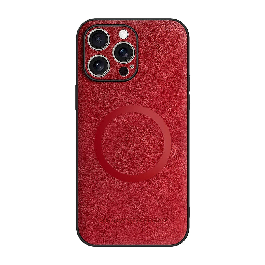 Luxury MagSafe Leather IPhone Case